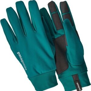 Patagonia Wind Shield Gloves, Teal, Size Medium (8-8 1/2)